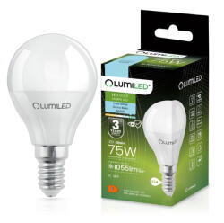 Lumileds E14 P40 LED izzó 10W = 75W 1055lm 6500K Hideg 180° LUMILED (LEDZARMI053B)