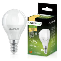 Lumileds E14 P40 LED izzó 8W = 60W 806lm 3000K Meleg 180° LUMILED (LEDZARMI052C)
