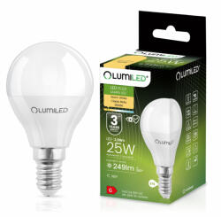 Lumileds E14 P40 LED izzó 2.5W = 25W 249lm 3000K Meleg 180° LUMILED (LEDZARMI042D)
