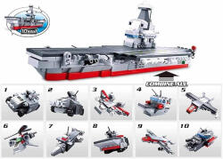 Sluban Army Builder - 10 into 1 - Repülőgépszállító csatahajó építőjáték készlet (M38-B0662)