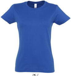 SOL'S Női IMPERIAL környakú rövid ujjú pamut póló, SOL'S SO11502, Royal Blue-M (so11502ro-m)
