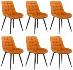 Chairs ON 6 scaune bucătărie și living din catifea Portocaliu