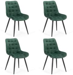 Chairs ON 4 scaune bucătărie și living din catifea Verde
