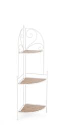 Bizzotto Raft 3 polite otel alb mdf natur Guenda 49x33x126 cm (0741588) Raft