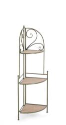 Bizzotto Raft 3 polite otel verde mdf natur Guenda 49x33x126 cm (0741596) Raft