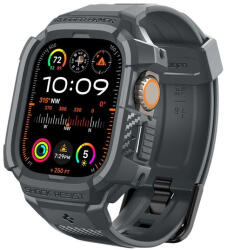 Spigen Rugged Armor Pro Apple Watch Ultra 2/1 (49mm) tok/szíj, sötétszürke (ACS07390) - phoner