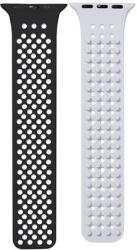 Phoner Spike Apple Watch szilikon szíj, 49/45/44/42mm, fekete/felhőszürke - phoner