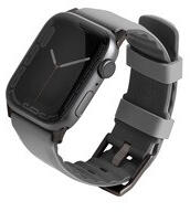 Uniq Linus Airosoft Apple Watch 42/44/45/49mm szilikon szíj, szürke (UNIQ-45MM-LINUSGRY) - phoner