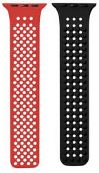 Phoner Spike Apple Watch szilikon szíj, 38/40/41mm, piros/fekete - phoner