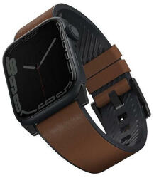 Uniq Straden vízálló bőr Apple Watch szíj, 49/45/44/42MM, barna (UNIQ-45MM-STRABWN) - phoner
