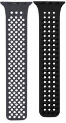 Phoner Spike Apple Watch szilikon szíj, 38/40/41mm, szürke/fekete - phoner