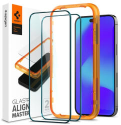 Apple Spigen AlignMaster "Glas. tR" Apple iPhone 14 Pro Max Tempered kijelzővédő fólia (2db) (AGL05204) - phoner
