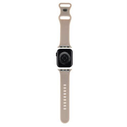 Hello Kitty Liquid Silicone Kitty Head Logo Apple watch szíj, 38/40mm, bézs (HKAWMSCHBLE) - phoner