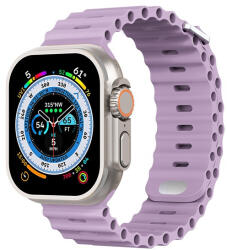 Phoner River Apple Watch 49/45/44/42 mm szilikon szíj, levendula - phoner