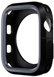 Phoner Twin Apple Watch szilikon tok, 45mm, fekete/szürke - phoner