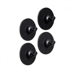 Silwy Pinuri magnetice Flex cu suport NEGRU - set de 4 buc (70904010) Agatator cuier