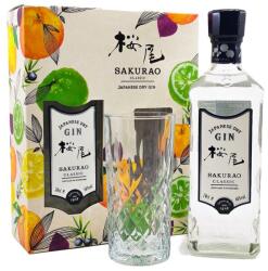  Sakurao Classic gin Ajándékcsomag Pohárral (0, 7L/ 40%) - whiskynet