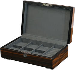 Rothenschild watch case RS-2433-EB for 6 watches and cufflinks, (watch case RS-2433-EB for 6 watches and cufflinks)