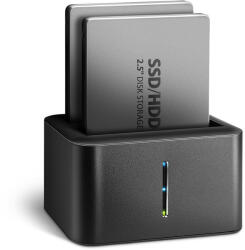 AXAGON 2.5" HDD SSD duális mini dokkoló USB3.2 gen1 fekete AXAGON (ADSA-D25)