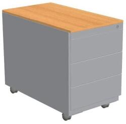 Robberechts Mobil fiókos konténer Combi-Classic, 80 x 42 x 54, 7, szürke/bükk, 3 fiók