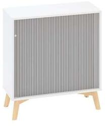 Alfa Office Alacsony szekrény Alfa Root rolózható ajtóval, 1 polc, 80 x 45 x 88, 7 cm, fehér
