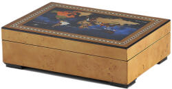 Rothenschild watch box RS-2392-6MAP for 6 watches + small parts, (watch box RS-2392-6MAP for 6 watches + small parts)