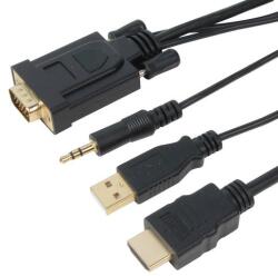 VCOM Кабел, VCom CG598A, HDMI M / VGA M, 1.8m (CG598A-1.8m)
