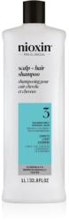 Nioxin System 3 Scalp + Hair Shampoo tisztító sampon a festett, ritkuló hajra 1000 ml