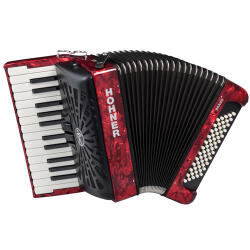 Hohner tangóharmonika, Bravo II 60, piros - r55hangszerbolt