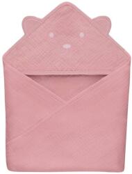 Lionelo Prosop de Baie Lionelo Pink (LO-MUSLIN_HOODED_TOWEL_PINK_BABY) Prosop