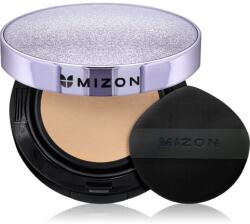 Mizon Vegan Collagen Cushion SPF38 PA++ tartós alapozó sminkszivaccsal magas UV védelemmel árnyalat #21 Light Beige 2x15 g