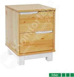  Lexa éjjeliszekrény 2 fiókos Fehér - fenyobutor24