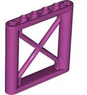 LEGO® 64448c71 - LEGO magenta állvány 1 x 6 x 5 méretű átlós merevítővel (64448c71)