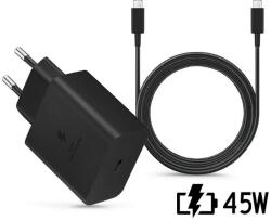 Samsung EP-TA845XBEG gyári gyorstöltő adapter 45W PD + EP-DX510JBE Type-C/Type-C 1, 8m - fekete - ECO