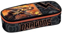 Graffiti Penar pătrat pentru școală Graffiti Dragons - Cu 1 fermoar (231344) Penar