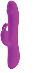 LyBaile Vibrator Iepuras Natural Motion, 7 Moduri Vibratii, 7 Moduri Thrusting, Silicon, USB, Mov, 20 cm Vibrator