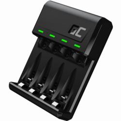 Green Cell Akku Ladegerät Green Cell VitalCharger Ni-MH AA/AAA microUSB USB-C Port Black (GRADGC01) (GRADGC01)