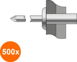 Bralo Set 500 x Pop-nituri Etanse Aluminiu / Aluminiu-4 X 12.5 (COR-500xBR.1190004012S)