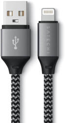 Satechi USB-A to Lightning Braided Cable - 25 cm, Szürke