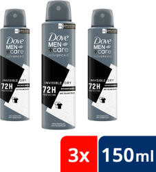 Dove Men+Care izzadásgátló Invisible Dry (3x150 ml)
