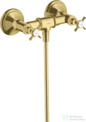 Hansgrohe AXOR MONTREUX zuhany csaptelep zuhanyszett nélkül, szálcsiszolt sárgaréz hatású 16560950 (16560950)