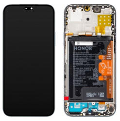 Huawei Honor X8b, Honor 200 Lite Előlap Keret+LCD Kijelző+Érintőpanel+Akkumulátor, Ezüst (0235AHGE) Service Pack