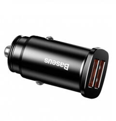  Baseus BS-C15Q 30W, 5A, 2 x USB-A autós szivargyújtós töltő, fekete (CCALL-DS01)