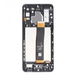 Samsung A236U Galaxy A23 5G (USA verzió) előlap keret, lcd kijelző és érintőpanel, fekete (gyári)