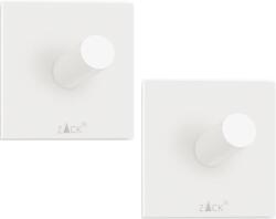 ZACK Zack törölközőtartó, 4 cm, 2 db-os szett, fehér, rozsdamentes acél (ZACK40125)