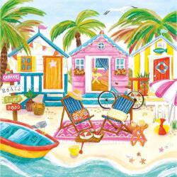 Magnolia 3474 - Beach Huts - Olivia Gibbs Special Edition - 1023 db-os Square puzzle (3474)
