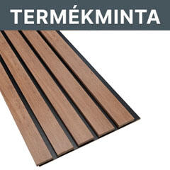 Decowall Termékminta: Fa hatású lamella, falburkolat - széles lamellával (20cm x 30cm x 1.5cm) - bronz tölgy+fekete (1413041P- Termékminta)