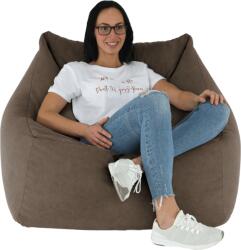 TEMPO KONDELA Fotoliu tip sac, material textil maro, URASON