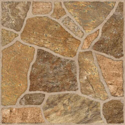 Cesarom Gresie portelanata tip piatra, Quartzite Port 6035-0197-4001, 33x33 cm, maro, finisaj mat (5945005070489)