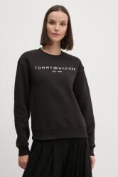 Tommy Hilfiger felső fekete, női, nyomott mintás, WW0WW39791 - fekete S
